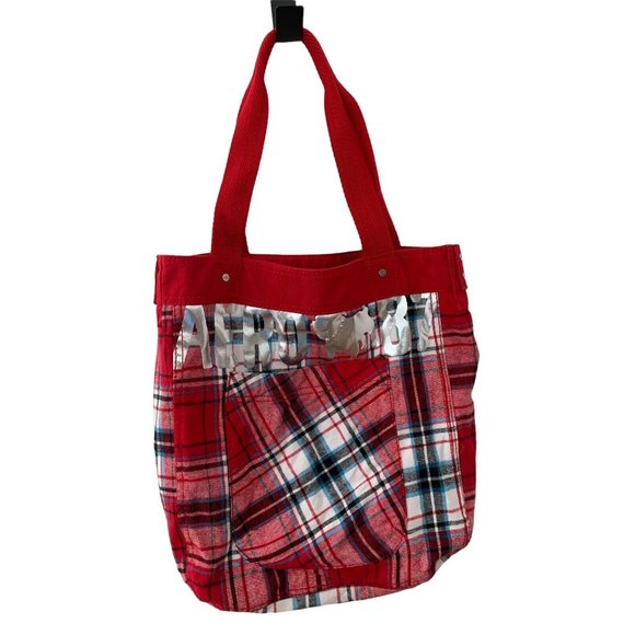 Aero Handbags - Aero Red Plaid Tote Bag Bulldog Purse Bag School Bag Shoulder Bag